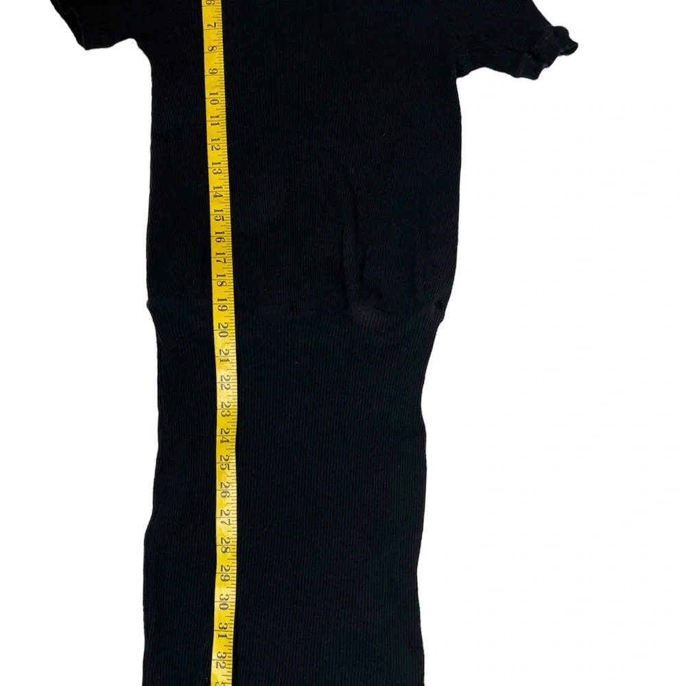 Free People BEACH Black Ribbed Open Back Cover Up Dress XS Swim Coverup